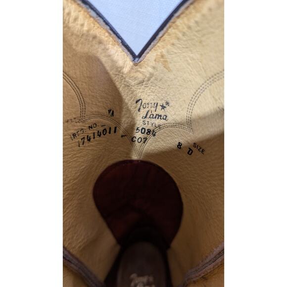 VINTAGE USA TONY LAMA BROWN Leather BOOTS SIZE 8D WESTERN ENGINEER Trail Boss - Picture 12 of 12